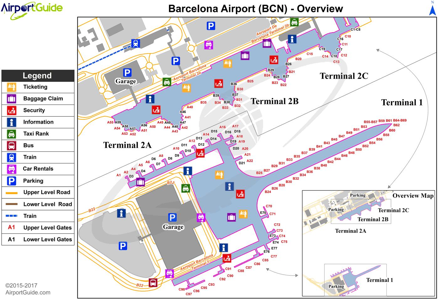 mapa aeroporto barcelona Aeroporto internacional de Barcelona mapa   Mapa do aeroporto 