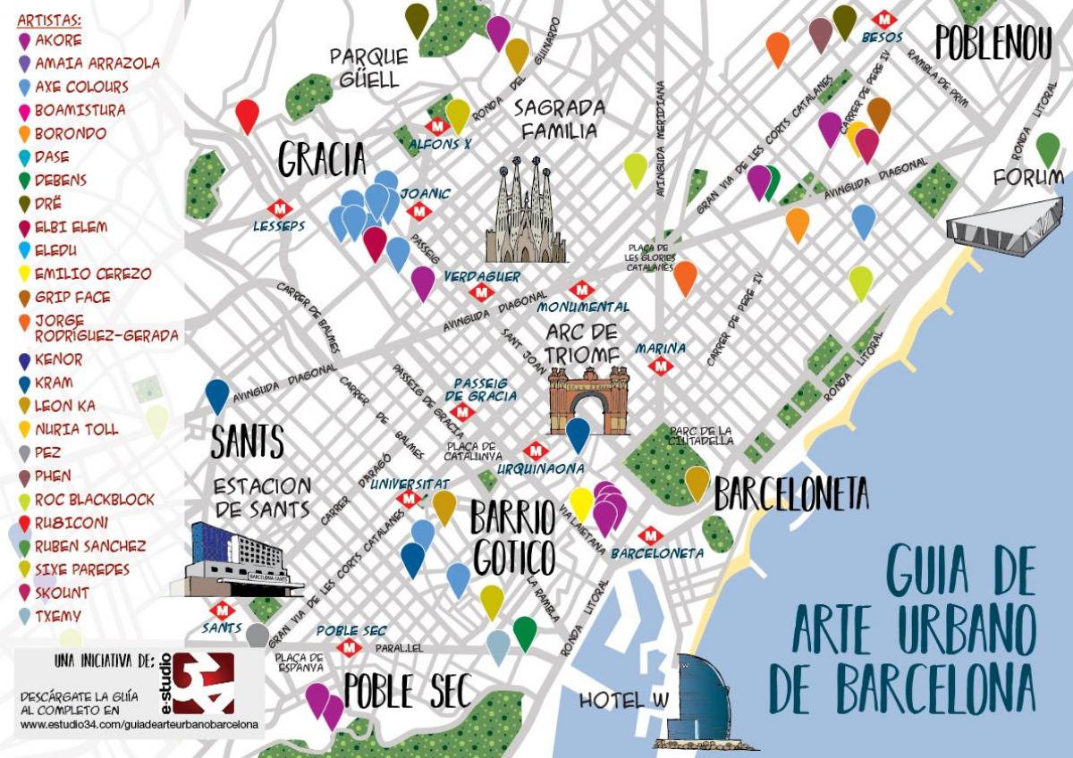 barcelona arte de rua mapa