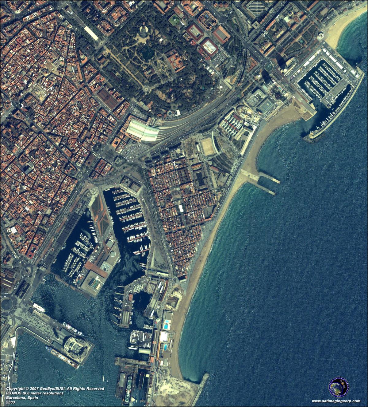 mapa de barcelona satélite