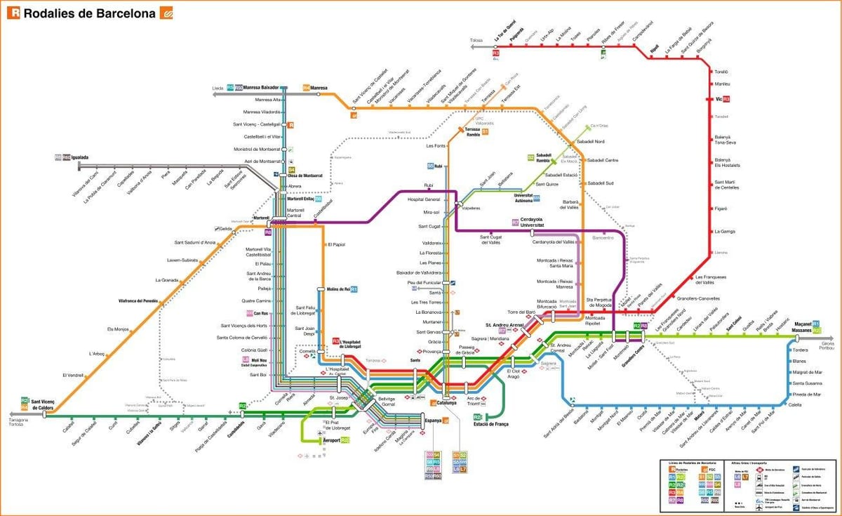 barcelona mapa estação de comboios