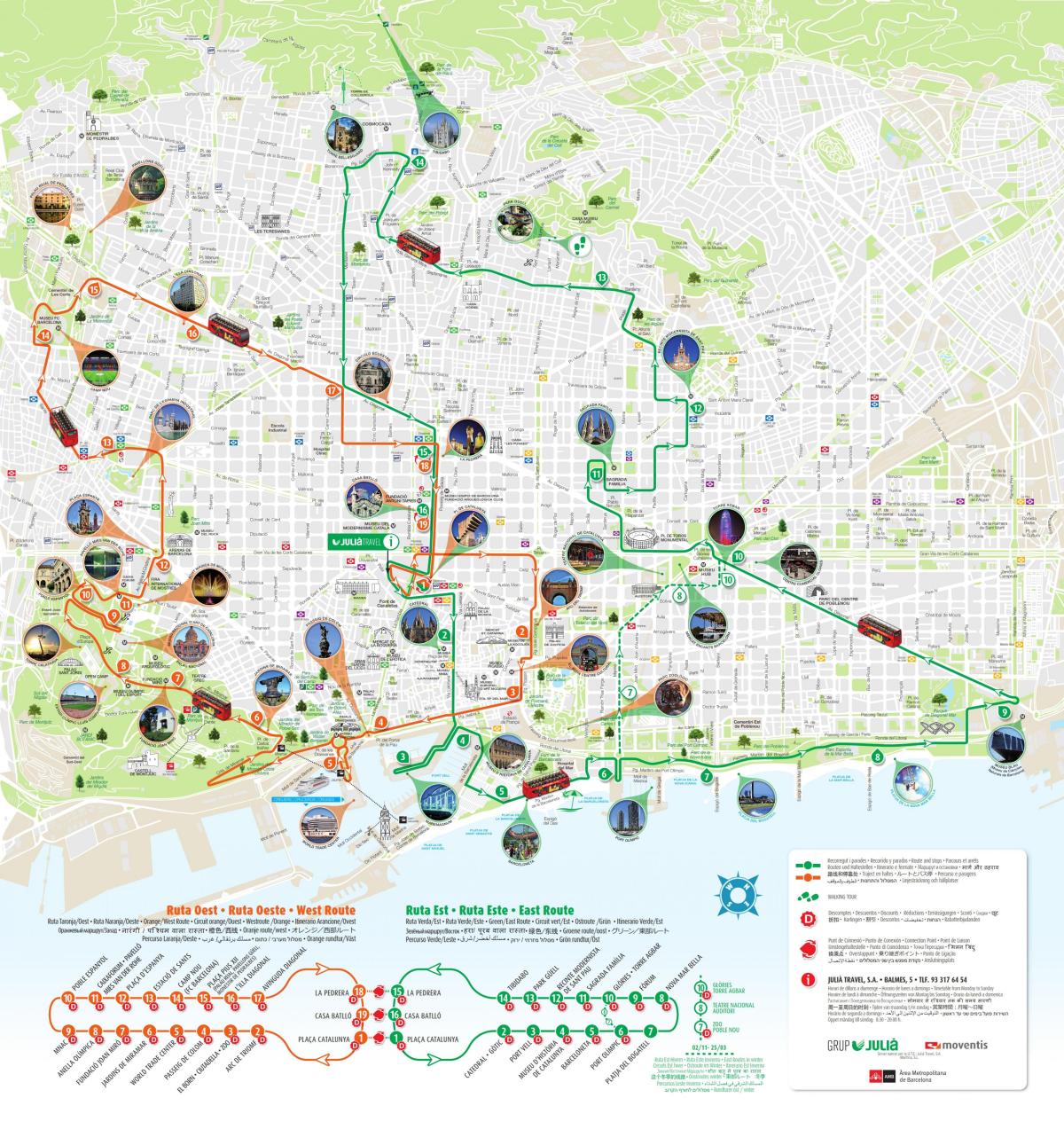mapa de barcelona locais turísticos