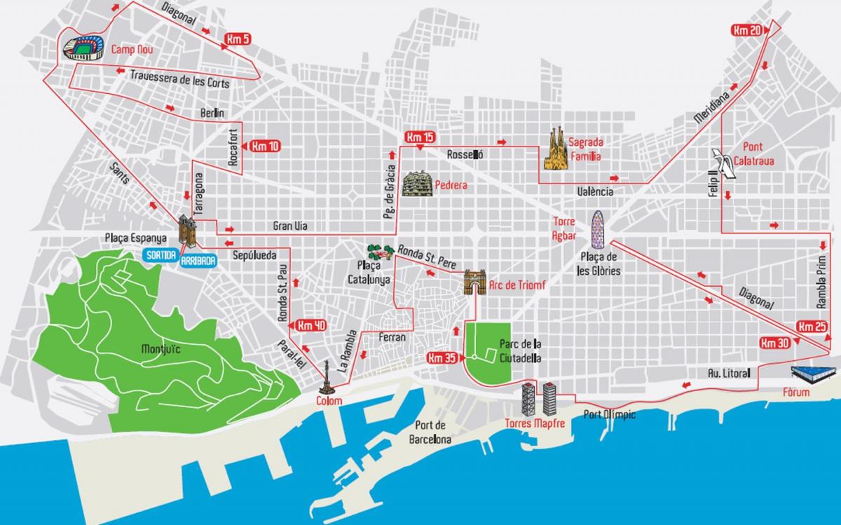 camp nou de barcelona, mapa de
