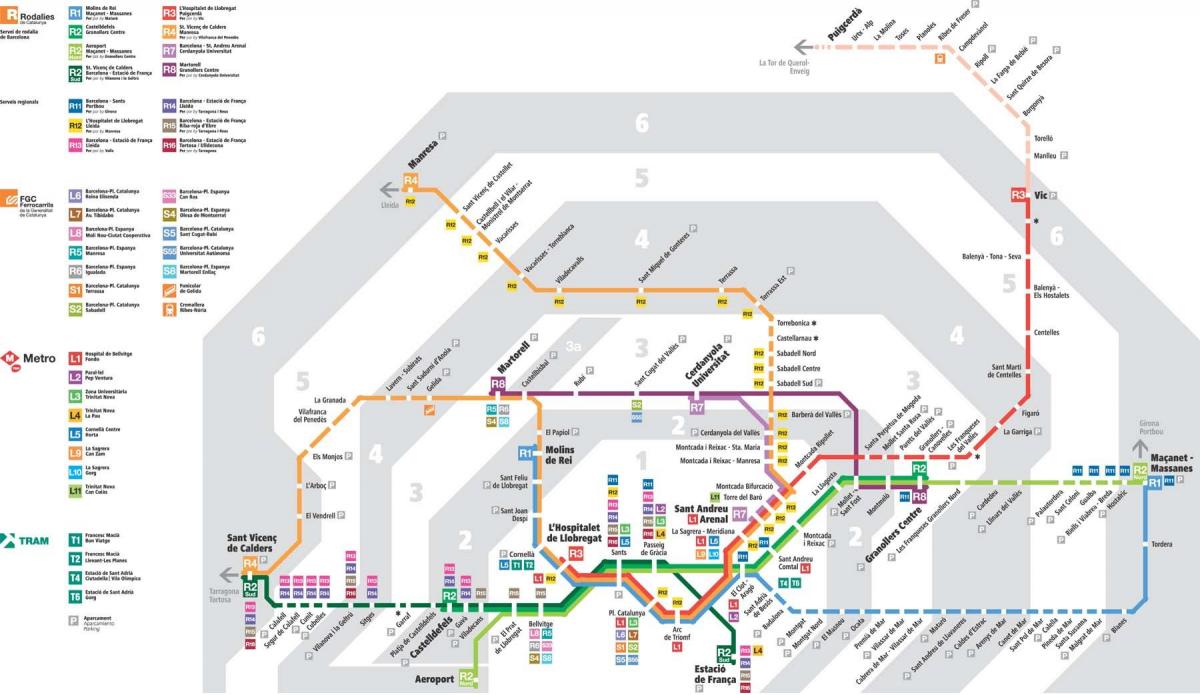 barcelona de trem renfe mapa