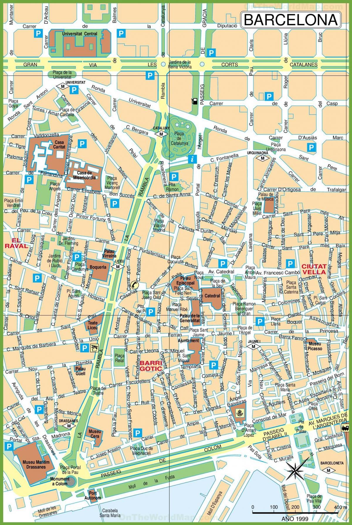 barcelona centro do mapa