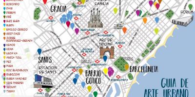 Barcelona arte de rua mapa