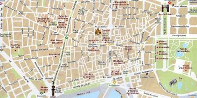 Mapa de barcelona, cidade velha