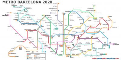 O aeroporto de Barcelona mapa do metrô