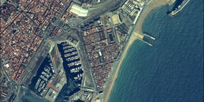 Mapa de barcelona satélite