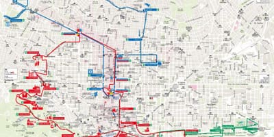 Barcelona bus turistic linha vermelha mapa