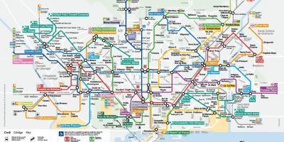 Barcelona linha de metro mapa