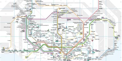 Barcelona ferroviária suburbana mapa