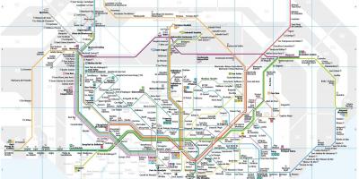 Barcelona ferroviária suburbana mapa
