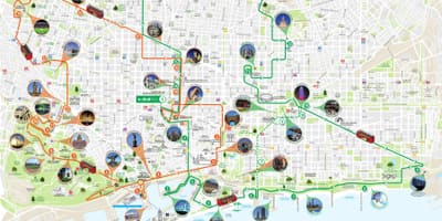 Mapa de barcelona locais turísticos