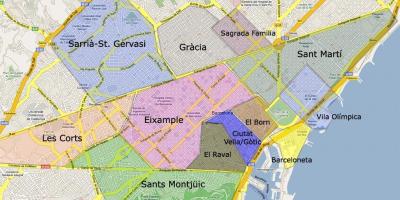 Mapa de barcelona subúrbios