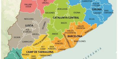 Mapa de catalunya, em barcelona