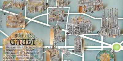Gaudi mapa de barcelona