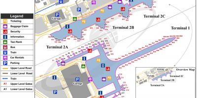 Barcelona mapa do aeroporto terminal 1 e 2