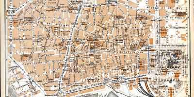 Antigo mapa de barcelona