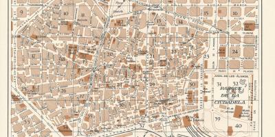 Mapa do vintage barcelona